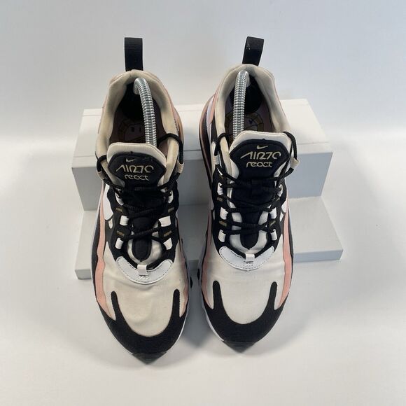 Nike Air Max 270 React Women Running Shoes Coral Black White AT6174-005 Size 8.5 - Picture 5 of 13
